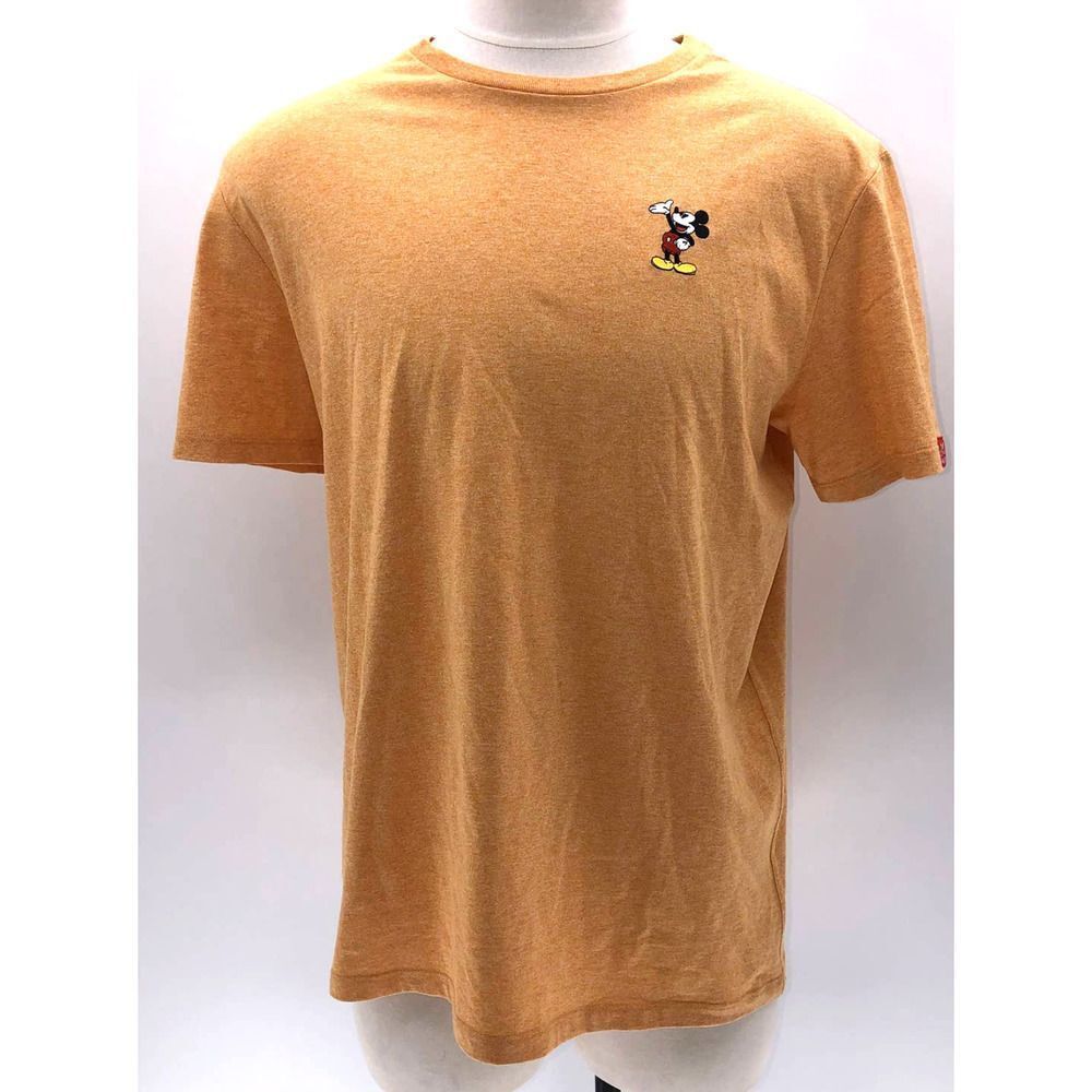 Disney Mickey Mouse Embroidered Yellow Short Sleeve Shirt- L